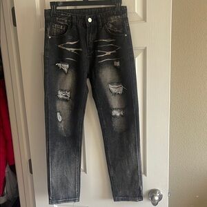 Distressed Black Jeans for boys